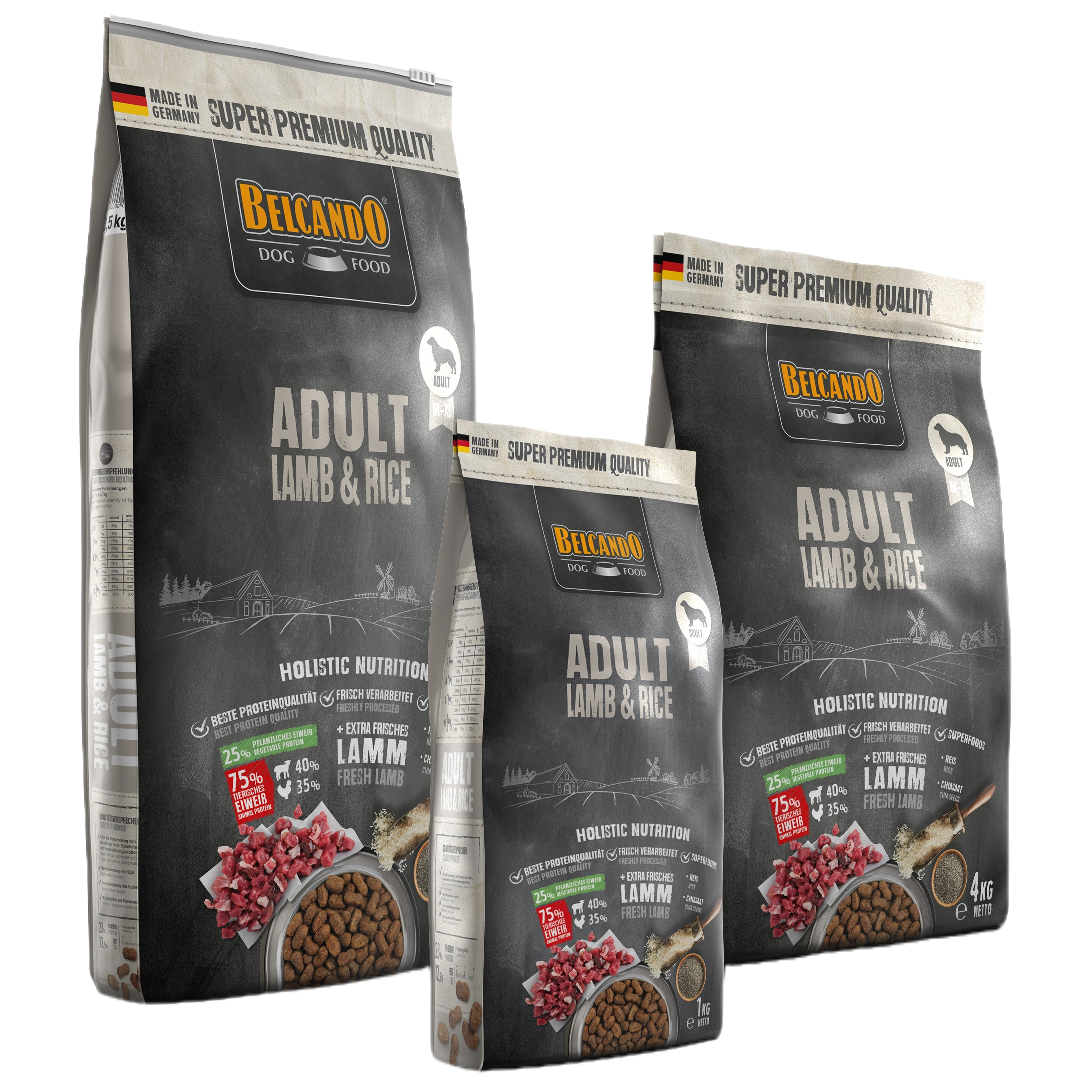 BELCANDO ADULT LAMB & RICE All Square PNG